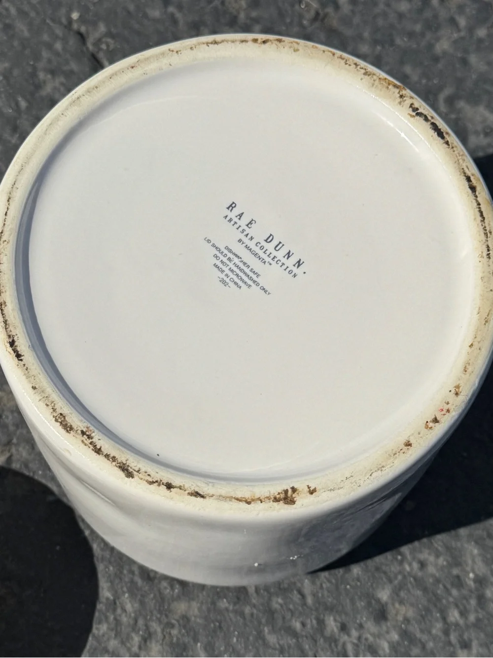 Mom's Kitchen White Ceramic Canister with Lid. Cookie Jar